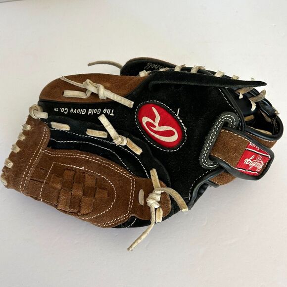 Rawlings PP100DP Youth 10in Left hand fit Baseball Mitt, Black, Brown, - Picture 1 of 4